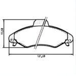 Pastillas de Freno (0503)(131MM) FORD ESCORT, ORION / VOLKSWAGEN POINTER