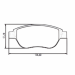 Pastillas de Freno (0728)(136MM) PEUGEOT 307 / CITROEN C4 / FIAT PUNTO(M-Z3153