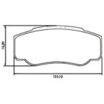 Pastillas de Freno (0766)(109MM) FIAT DUCATO / PEUGEOT BOXER / JUMPER  TRAS