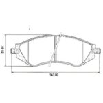 Pastillas de Freno (0490)(143MM) CHEVROLET AVEO / DAEWOO CIELO, ESPERO