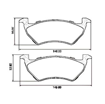 Pastillas de Freno (1049)(146MM) VW GOL TREND, SAVEIRO, VOYAGE,