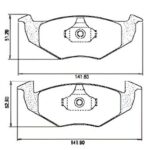 Pastillas de Freno (1039)(141MM) VOLKSWAGEN GOL TREND, VOYAGE, SAVEIRO