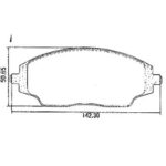 Pastillas de Freno (1087)(142MM) CHEVROLET SPIN, COBALT, SONIC,ONIX
