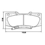 Pastillas de Freno (0981)(143MM) TOYOTA HILUX  07/   DELANTERA