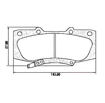 Pastillas de Freno (0981)(143MM) TOYOTA HILUX  07/   DELANTERA
