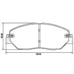 Pastillas de Freno (0896)(156MM) HYUNDAI SANTA FE (11/...)/ KIA CARNIVAL-SOREN