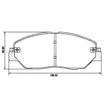 Pastillas de Freno (0896)(156MM) HYUNDAI SANTA FE (11/...)/ KIA CARNIVAL-SOREN