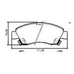 Pastillas de Freno (0080) (131MM) HONDA CIVIC 1.3 DX (91/..), 1.5 I 16V DX,