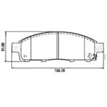 Pastillas de Freno (0889)(155MM) MITSUBISHI L-200 TRITON (08/...) DI-D(09/..)