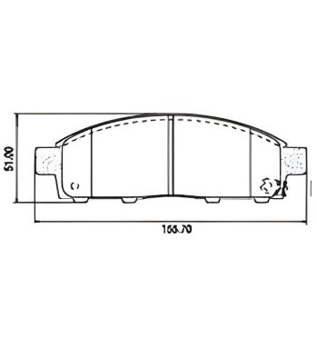 Pastillas de Freno (0889)(155MM) MITSUBISHI L-200 TRITON (08/...) DI-D(09/..)