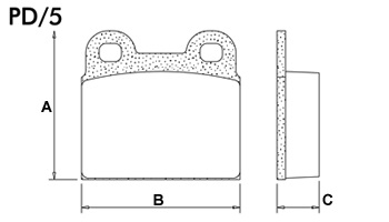 Pastillas de Freno (0237) (55MM)  VW ESCARABAJO (83/..)/ ALFA ROMEO 2300 - TI4