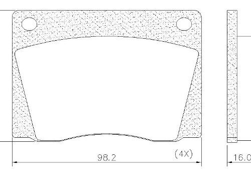 Pastillas de Freno (0287) (98MM) CHEVROLET400 / FORD FALCON, FAIRLANE / POLARA
