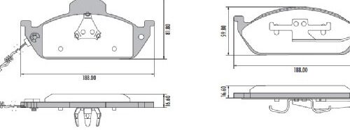 Pastillas de Freno (0563)(188MM) MERCEDES BENZ ML 320 - 430 (98/..)