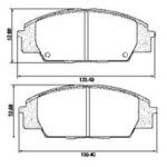 Pastillas de Freno (0966)(135MM) HONDA CIVIC NEW, S2000, ACURA 00/...