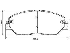 Pastillas de Freno (0896)(156MM) HYUNDAI SANTA FE (11/...)/ KIA CARNIVAL-SORENT