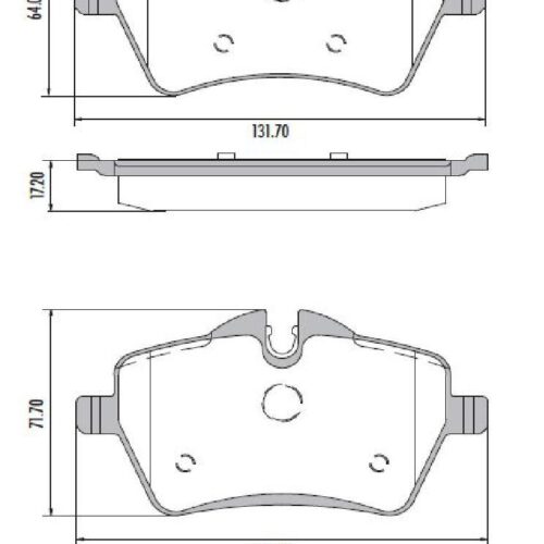 Pastillas de Freno (0838)(131MM) MINI COOPER 1.6 COUNTRYMAN, CLUBMAN (09/...)
