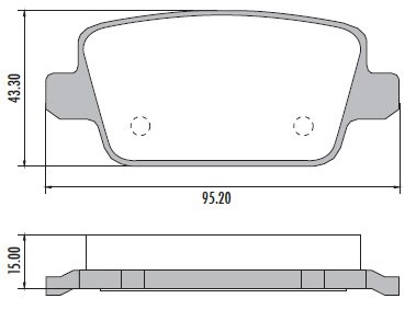 Pastillas de Freno (0926)(95MM) (DESCONTINUADA)FORD MONDEO IV, SMAX, KUGA (06/.
