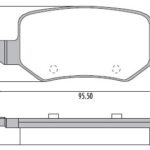 Pastillas de Freno (0742)(95MM) M. BENZ CLASE A 160, 170, 190, 210  TRASERA