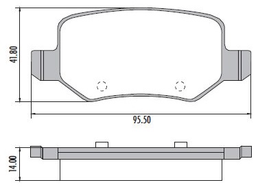 Pastillas de Freno (0742)(95MM) M. BENZ CLASE A 160, 170, 190, 210  TRASERA