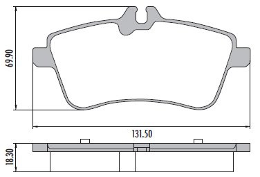 Pastillas de Freno (0902)(131MM) MERCEDES BENZ CLASE B - CLASE A II (04..)