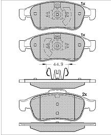 Pastillas de Freno (1033)(155MM) RENAULT FLUENCE, DUSTER, MEGANE-OROCH