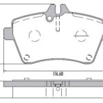 Pastillas de Freno (0938) (116MM) MERCEDES BENZ CLASE A / CLASE B (04/...)