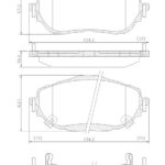 Pastillas de Freno (1131) (134MM) TOYOTA COROLLA 1.6-1.8- AURIS TOURING (13/..)