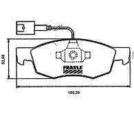 Pastillas de Freno (1115) C/CABLE)(151MM) FIAT STYLO DUALOGIC 1.8 (02/...)