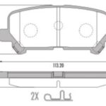 Pastillas de Freno NO VA MAS(1162)(113MM) CHEVROLET TRAILBLAZER 2.8 (12/..) (TRASERA)