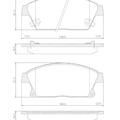 Pastillas de Freno (1089)(148MM) CHEV CRUZE II 1.6-1.8-2.0  (09/...)/ TRACKER