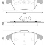 Pastillas de Freno (1150) (156MM) PEUGEOT 308CC/ 3008/ RCZ/ 5008 1.6-2.0 16V