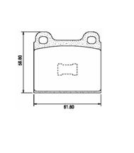 Pastillas de Freno (0076) (62MM) VOLKSWAGEN GOL/GACEL/SENDA GL 1.6 SIST. TEVES