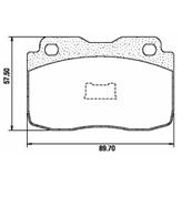 Pastillas de Freno (0056) (89MM) FIAT 147 (IMPORTADO) (77/86), OGGI (83/85)