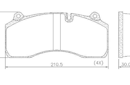Pastillas de Freno (0974)(210MM) RENAULT MIDLUM 160.10-190.10-220.0 (DEL/TRAS)
