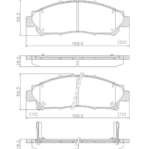 Pastillas de Freno (1094) (170MM) TOYOTA HI ACE (19/...)