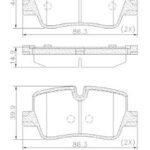Pastillas de Freno (    )(86MM) BMW 320I (2019/...) (TRASERA)