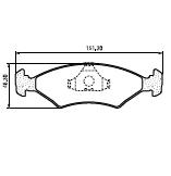 Pastillas de Freno (0301) (151MM) FORD SIERRA 2.3 (CON SENSOR)