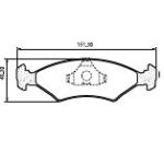 Pastillas de Freno (0323) (151MM) FORD SIERRA 2.3-ESCORT CABRIOLET (1SENSOR)(94