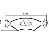 Pastillas de Freno (0323) (151MM) FORD SIERRA 2.3-ESCORT CABRIOLET (1SENSOR)(94