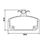 Pastillas de Freno (0303) (99MM) RENAULT 12-18 JUNIOR  (MZ-3015M)