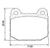Pastillas de Freno (0290) (76MM) ALFA ROMEO GTV 6/ DODGE 1500-1800/ OPEL K 180