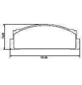 Pastillas de Freno (0293) (109MM) FIAT 125-132-SPIDER-128/ SEAT  (MZ-3012M)