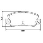 Pastillas de Freno (0305) (108MM) RENAULT FUEGO TRASERA/ LANCIA (MZ-3027M)