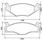 Pastillas de Freno (0202) (137MM) VW POLO CLASSIC- GOLF GL1.8 (95/..) /