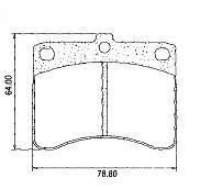 Pastillas de Freno (0043)(78MM) DAIHATSU HIJET 1.0 (92/) - 1.2 (96/) /
