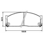 Pastillas de Freno (0102) (133MM) KIA  BESTA 2.2, 2.7 ST /EST /FURGON / FULL