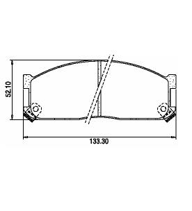 Pastillas de Freno (0102) (133MM) KIA  BESTA 2.2, 2.7 ST /EST /FURGON / FULL