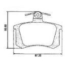 Pastillas de Freno (0009) (86MM) ALFA ROMEO 33, 155, 164 / AUDI A4, A6, A8 TRAS