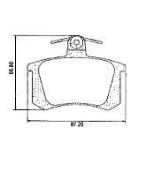 Pastillas de Freno (0009) (86MM) ALFA ROMEO 33, 155, 164 / AUDI A4, A6, A8 TRAS