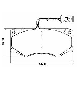Pastillas de Freno (0060) (149MM) IVECO DAILY 49.1 (DEL Y TRAS)/ VOLVO 940, 960
